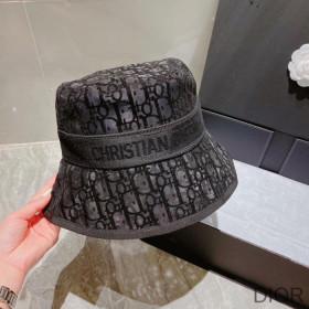 Dior Bucket Hat D Oblique Mesh Black
