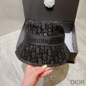 Dior Bucket Hat D Oblique Mesh Black