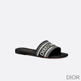 Dior Dway Slides Women Canvas Black