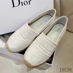 Dior Granville Espadrilles Women Oblique Motif Canvas White