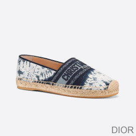 Dior Granville Espadrilles Women Tie & Dye Motif Canvas Blue