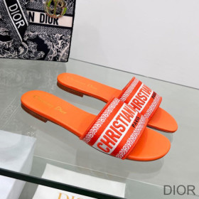 Dior Dway Slides Women Canvas Orange