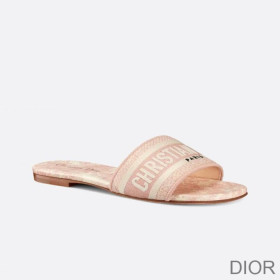 Dior Dway Slides Women Toile De Jouy Motif Canvas Cherry