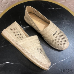 Dior Granville Espadrilles Women Mesh Beige