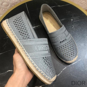 Dior Granville Espadrilles Women Mesh Sky Blue