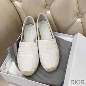 Dior Granville Espadrilles Women Oblique Motif Canvas White