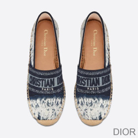 Dior Granville Espadrilles Women Tie & Dye Motif Canvas Blue