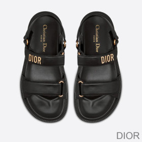 Dior DiorAct Sandals Women Lambskin Black
