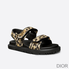 Dior DiorAct Sandals Women Mizza Technical Fabric Beige