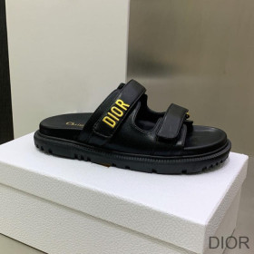Dior DiorAct Slides Women Calfskin Black