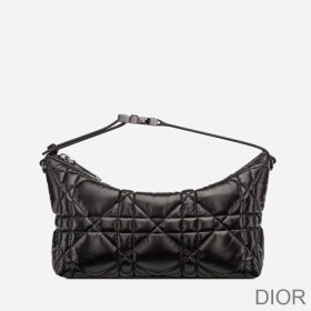 DiorTravel Nomad Pouch Cannage Calfskin Black