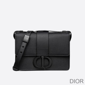 Dior 30 Montaigne Bag Ultramatte Grained Calfskin Black