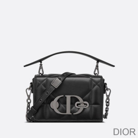 Dior 30 Montaigne Box Bag with Handle Maxicannage Lambskin Black