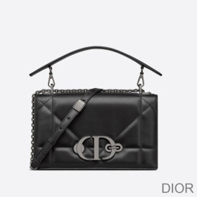 Dior 30 Montaigne Chain Bag with Handle Maxicannage Lambskin Black