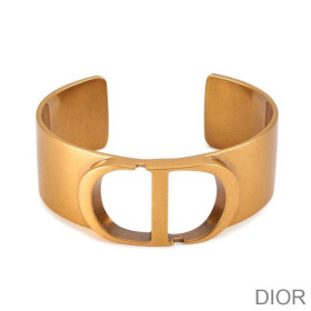Dior 30 Montaigne Cuff Bracelet Metal Gold