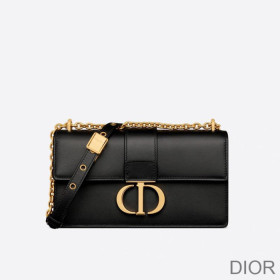 Dior 30 Montaigne East West Bag With Chain Calfskin Black