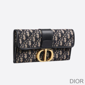 Dior 30 Montaigne Pouch Oblique Motif Canvas Blue