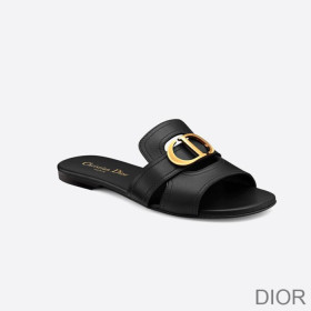 Dior 30 Montaigne Slides Women Calfskin Black