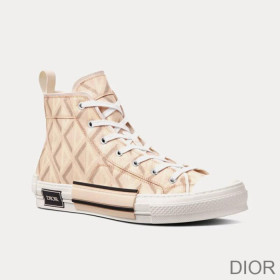 Dior B23 High Top Sneakers Unisex CD Diamond Motif Canvas Brown