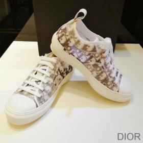 Dior B23 Sneakers Unisex Oblique Motif Canvas Khaki