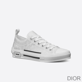 Dior B23 Sneakers Unisex Oblique Motif Canvas White