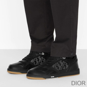 Dior B27 Sneakers Unisex World Tour Onlique Galaxy Calfskin and Suede Black