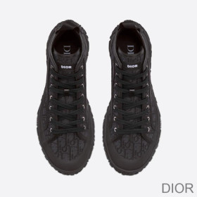 Dior B28 High Top Sneakers Unisex Oblique Motif Canvas and Rubber Black