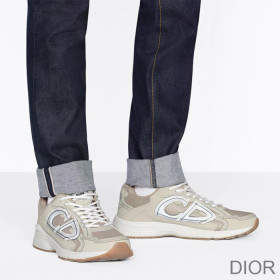 Dior B30 Sneakers Unisex Mesh and Technical Fabric Beige