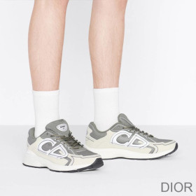 Dior B30 Sneakers Unisex Mesh and Technical Fabric Olive