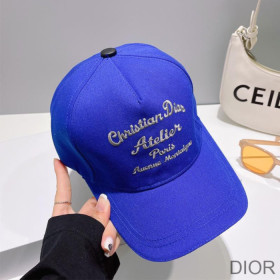 Dior Baseball Cap Dior Atelier Cotton Blue