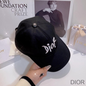 Dior Baseball Cap Shawn Logo Cotton Black