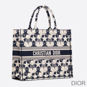 Dior Book Tote Etoile Motif Canvas Blue/White
