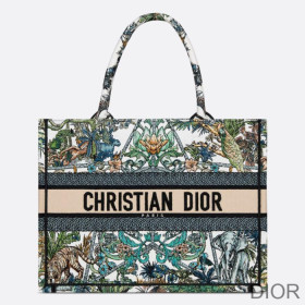 Dior Book Tote Etoile de Voyage Motif Canvas Multicolor