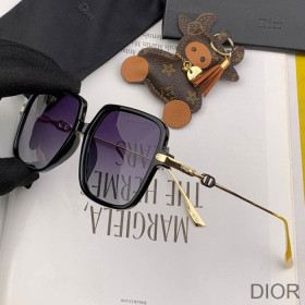 Dior CD2233 Shaded Square Sunglasses In Black