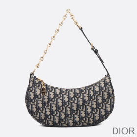 Dior CD Lounge Bag Oblique Motif Canvas Blue