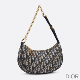Dior CD Lounge Bag Oblique Motif Canvas Blue