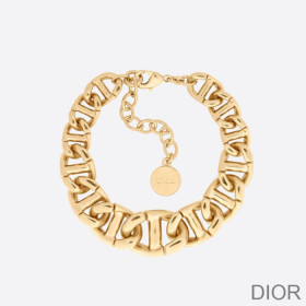 Dior CD Navy Bracelet Metal Gold