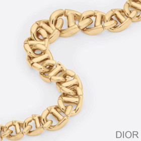 Dior CD Navy Necklace Metal Gold