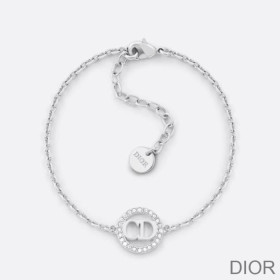Dior Clair D Lune Bracelet Metal and Crystals Silver