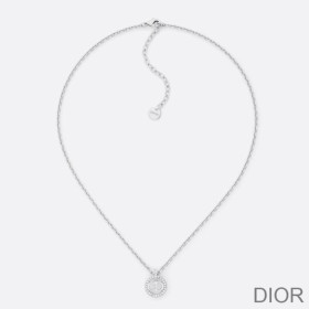 Dior Clair D Lune Necklace Metal and Crystals Silver