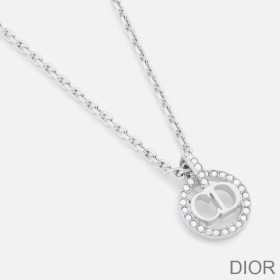 Dior Clair D Lune Necklace Metal and Crystals Silver