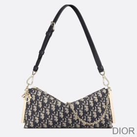 Dior Club Bag Oblique Motif Canvas Blue