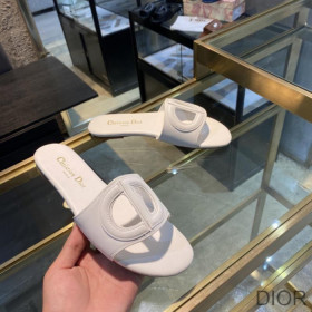 Dior D Club Slides Women Calfskin White