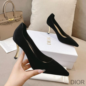 Dior D Fame Pumps Women Suede Black