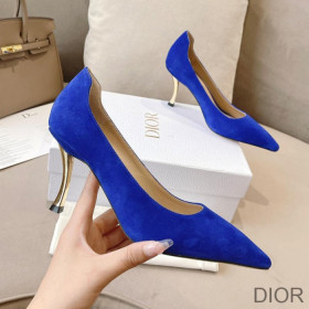 Dior D Fame Pumps Women Suede Blue