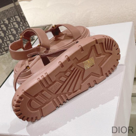Dior D Wave Sandals Women Lambskin Pink