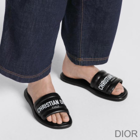 Dior Every D Slides Women Lambskin Black