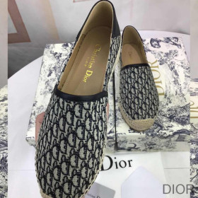 Dior Granville Espadrilles Women Oblique Motif Canvas Black