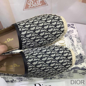 Dior Granville Espadrilles Women Oblique Motif Canvas Black