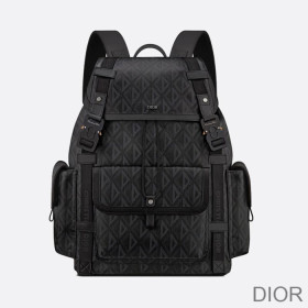 Dior Hit The Road Backpack CD Diamond Motif Canvas Black